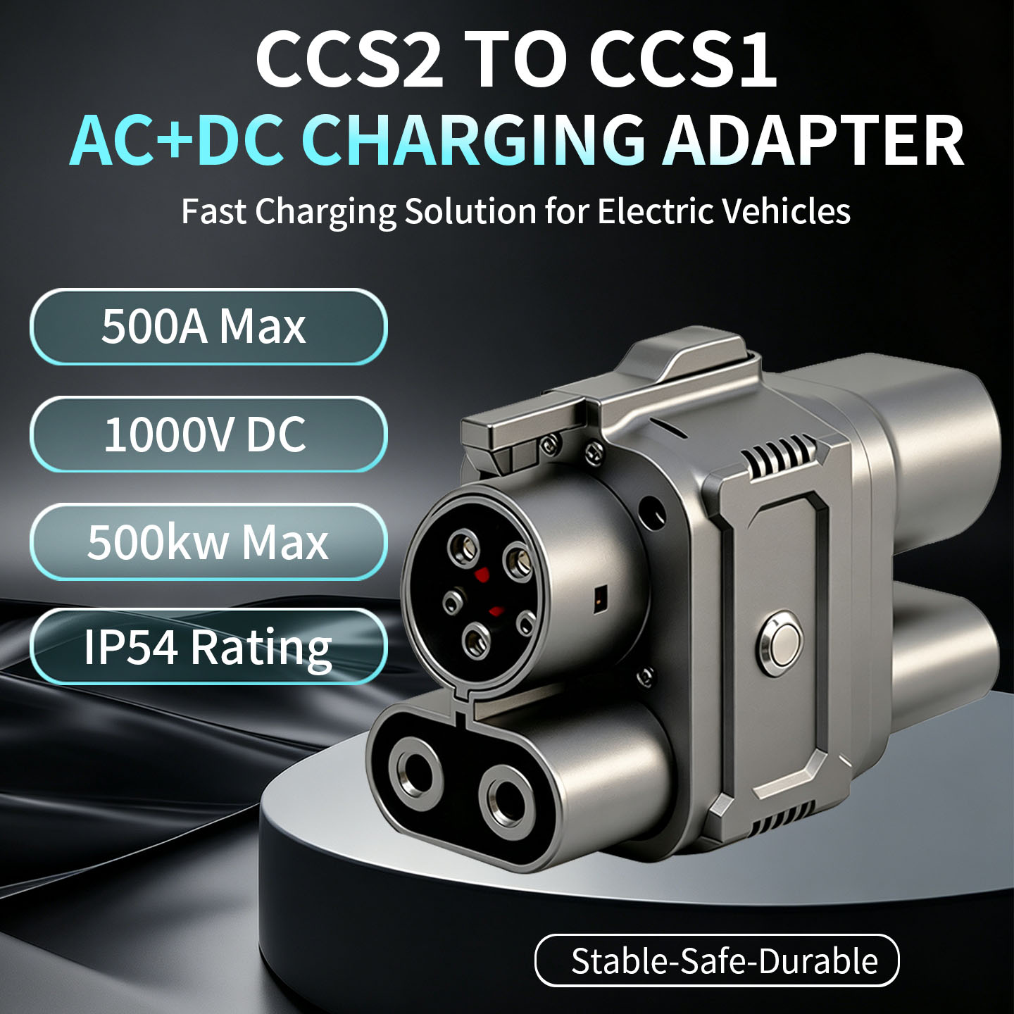 Ev Charger Adapter - CCS2 - CCS1 Tip2 - Tip1