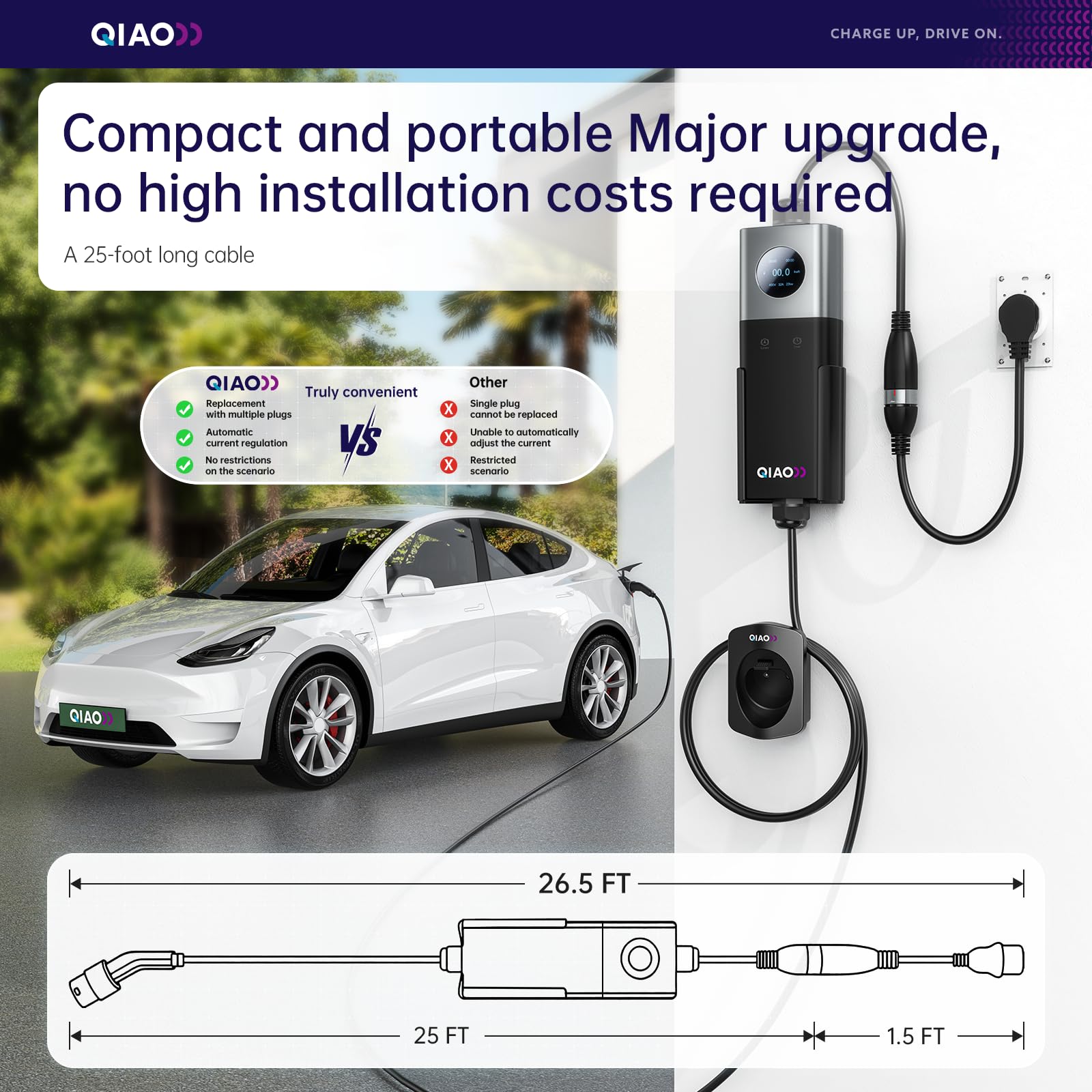 QIAO Seviye 2 Elektrikli Araç  - Home Ev Charger incelemesi ve fiyatı