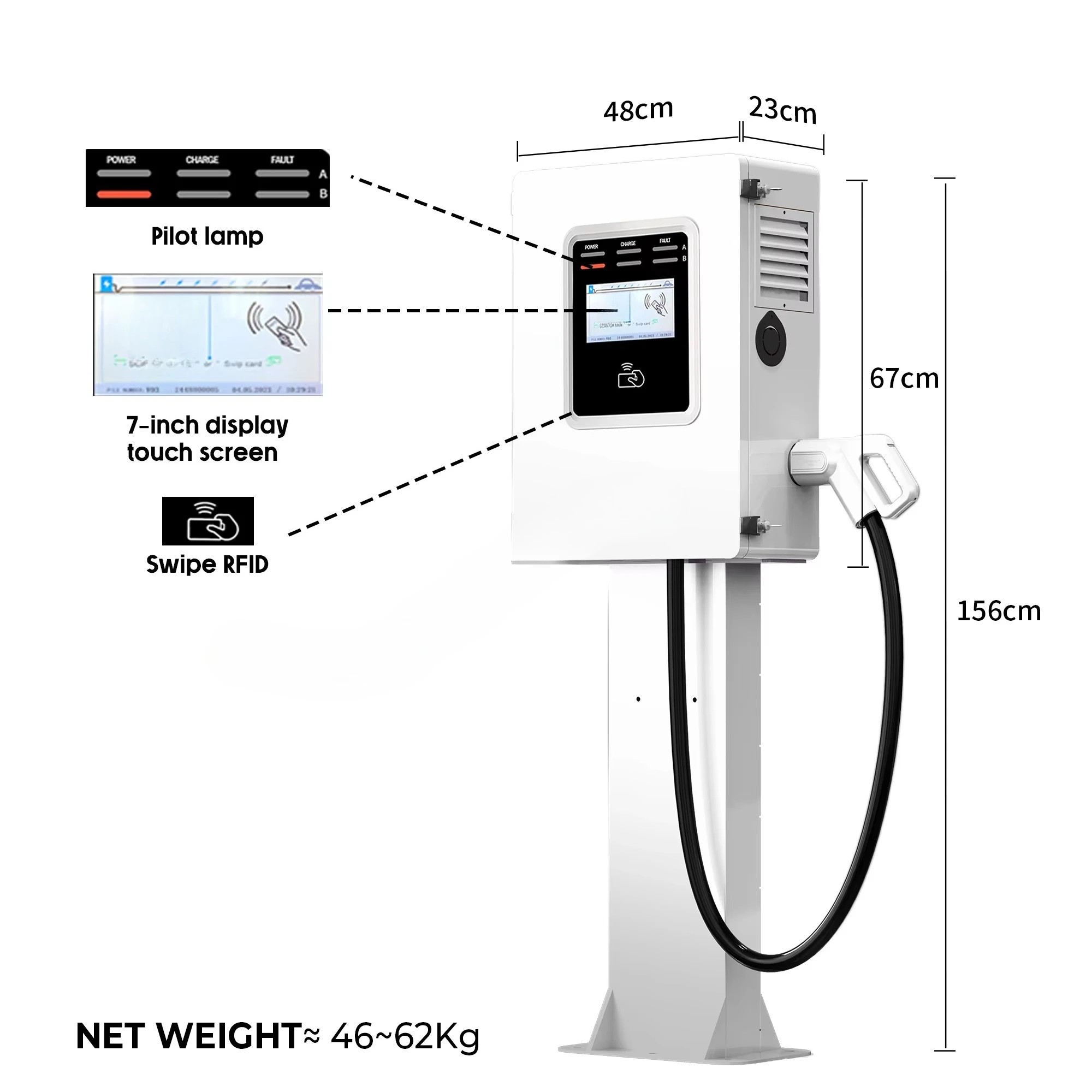 2026 Wallbox Ccs2 30kw Ticari  - Ev Charging Pile incelemesi ve fiyatı